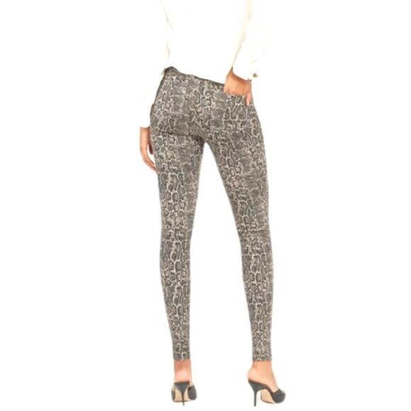 Spanx Jean-Ish Leggings Snakeskin Python Print Mob Wife Pull On Jegging Size XL - Picture 2 of 16
